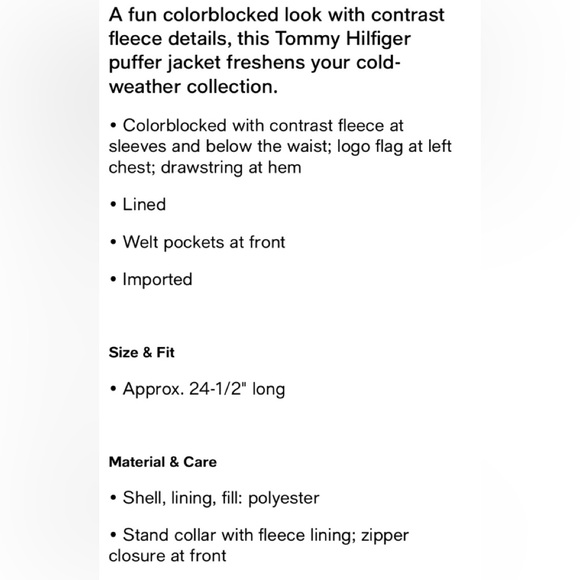 Color block Mixed Media Puffer Jacket Coat - Picture 9 of 11